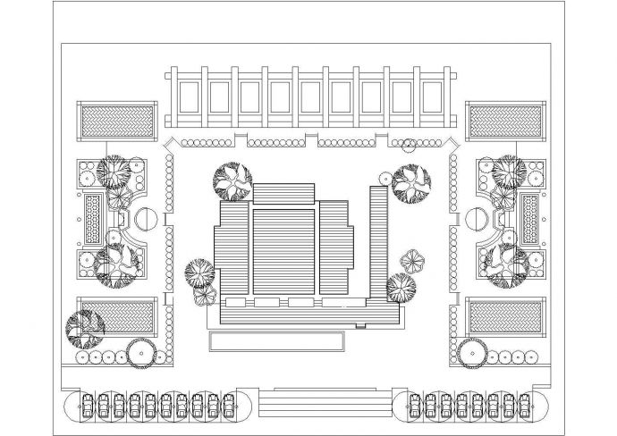 4300平米3层砖混结构假日宾馆平立剖面设计CAD图纸（含总图）_图1