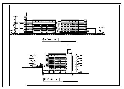 四层带夹层中学教学综合楼建筑施工cad图(带地下室设计，共十一张)-图二