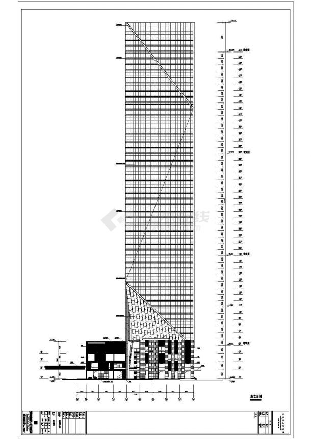 某五十层超高商务中心楼全套施工图-图二