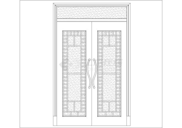 某双扇门CAD节点施工构造图纸-图一