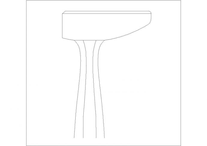 某洗手台CAD平立剖面设计图纸_图1