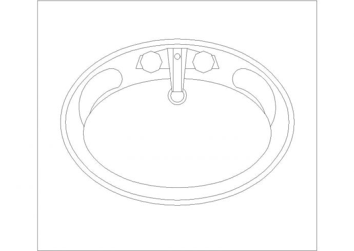 某洗手台CAD节点施工构造图_图1