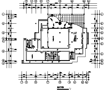 三层现代大学生活动中心建筑设计cad图，共八张-图一
