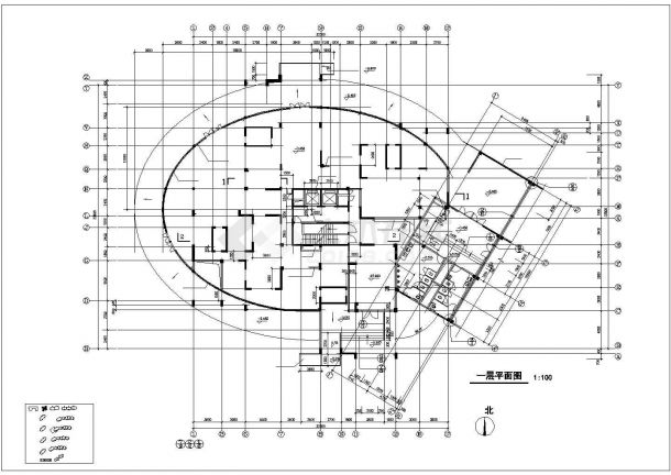 高层建筑住宅楼施工图，含设计说明-图二