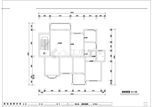 欧式四居室施工图CAD图纸-图一