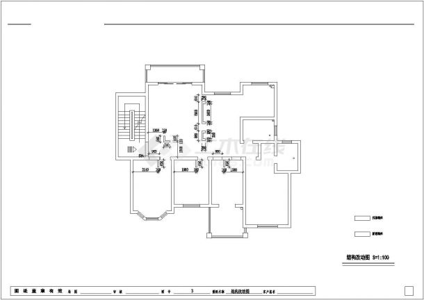 欧式四居室施工图CAD图纸-图二