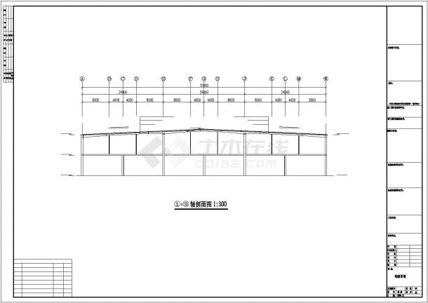 某经济区石材公司钢结构二层厂房设计施工CAD图纸-图二