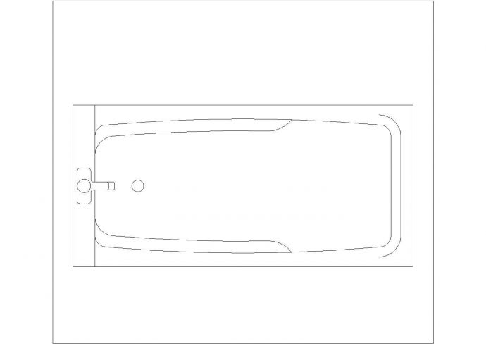 某浴缸CAD构造设计大样图纸_图1