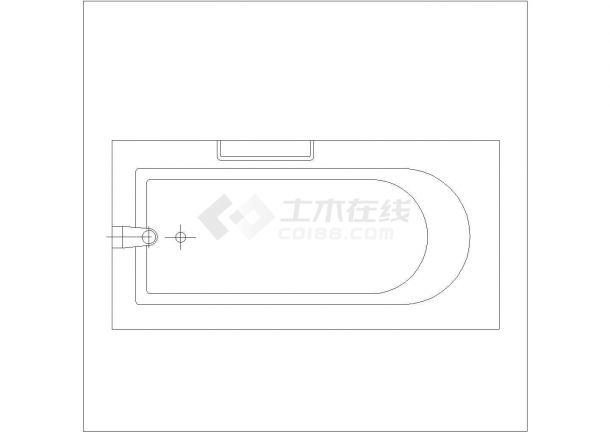 某浴缸CAD构造施工详细图纸-图一