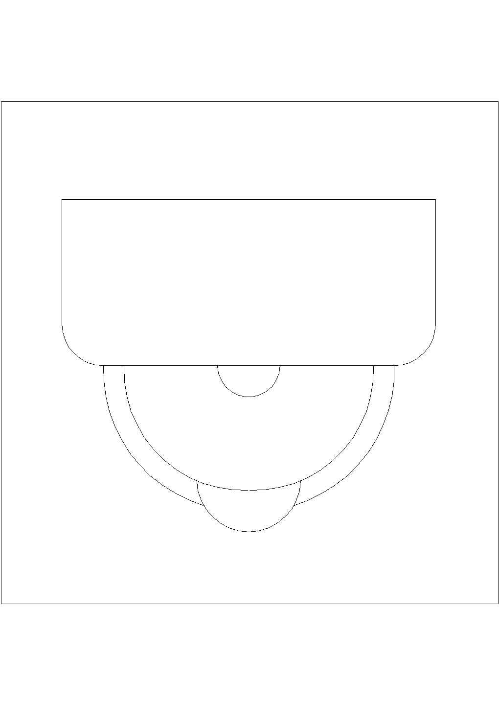 某小便斗平面CAD节点平立剖构造图纸