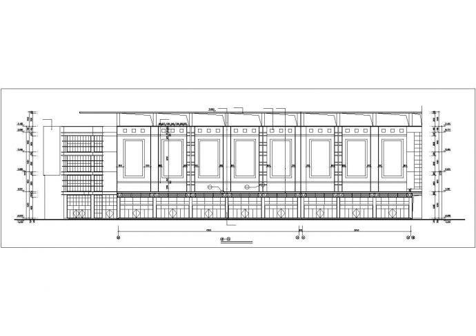 两栋1万平米左右4层框架连排百货商场全套建筑设计CAD图纸_图1