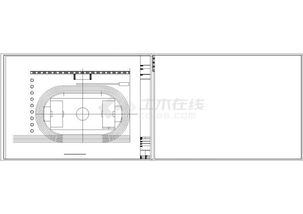 小学操场蓝球卖足球场改造CAD施工图-图一