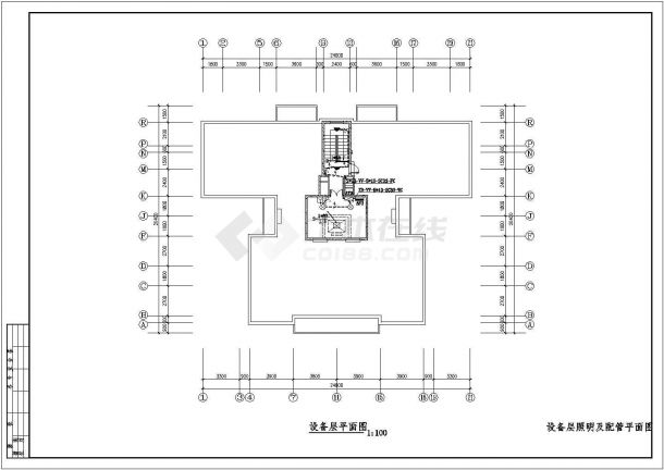 北京兆辰歌舞艺术培训中心十二层教师公寓设计施工cad图纸-图一