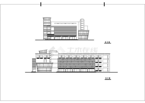 某大型商贸区商厦超市建筑方案设计施工CAD图纸-图一