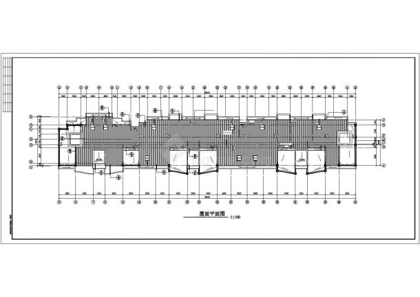某大型商贸区商铺综合楼建筑方案设计施工CAD图纸-图二