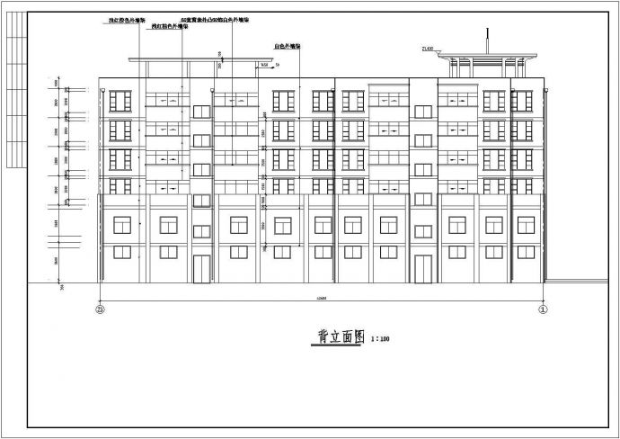 某市中心商贸区商住楼建筑方案设计施工CAD图纸_图1