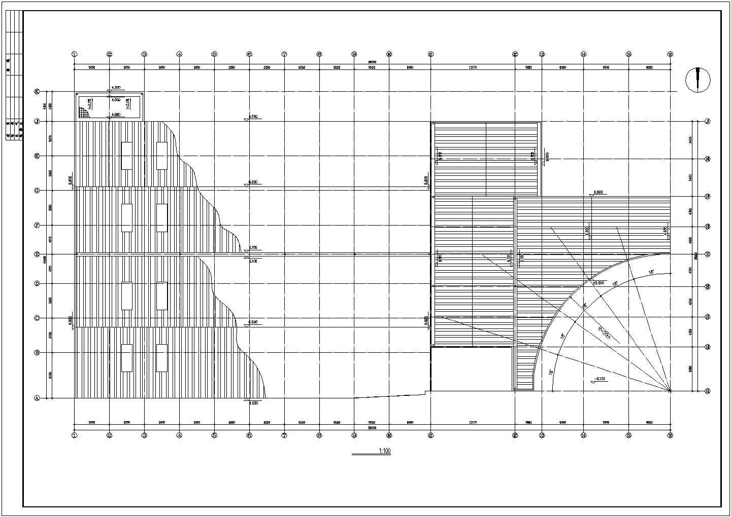 某城市高级综合商城建筑方案设计施工CAD图纸