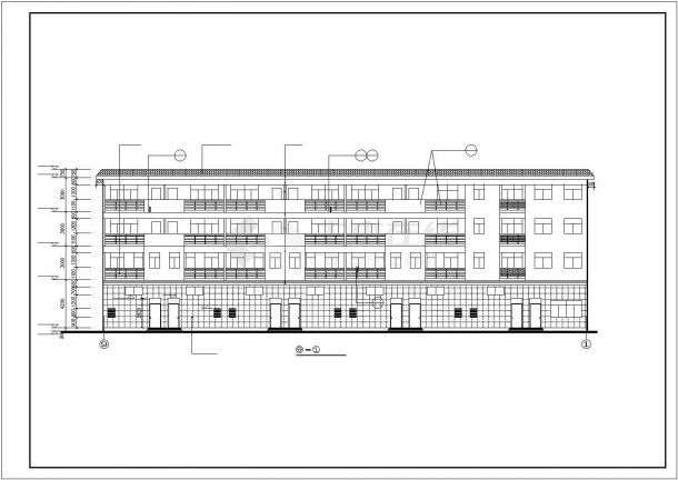 某城市高档商铺建筑方案设计施工CAD图纸-图二
