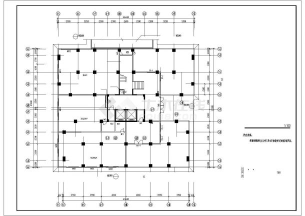 某城市大型商住楼建筑方案全套设计施工CAD图纸-图一