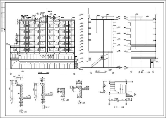 某城市商业高级住宅楼建筑方案全套设计施工CAD图纸_图1