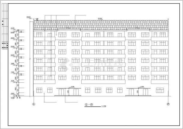 某城市高级商业住宅楼建筑方案全套设计施工CAD图纸-图一