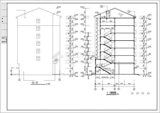 某城市高级商业住宅楼建筑方案全套设计施工CAD图纸-图二