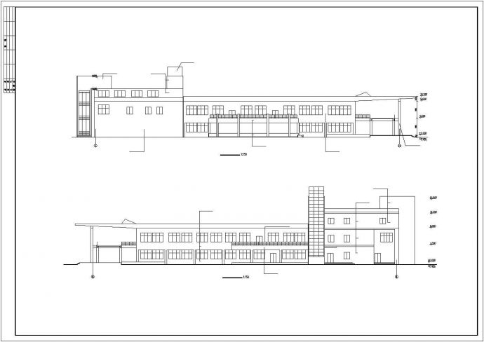 某地区美食广场食堂建筑方案完整平面设计施工CAD图纸_图1