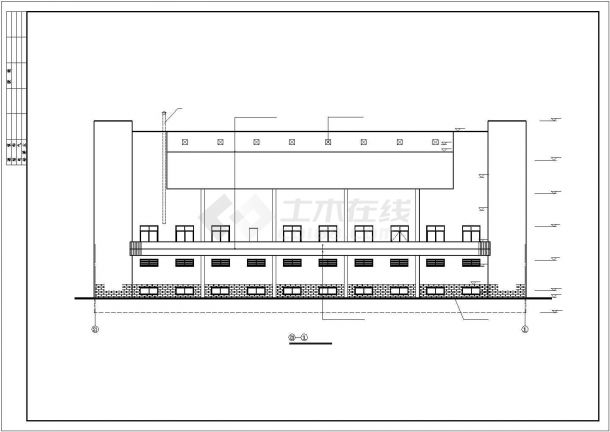 某地区商业广场高级食堂建筑方案全套设计施工CAD图纸-图二