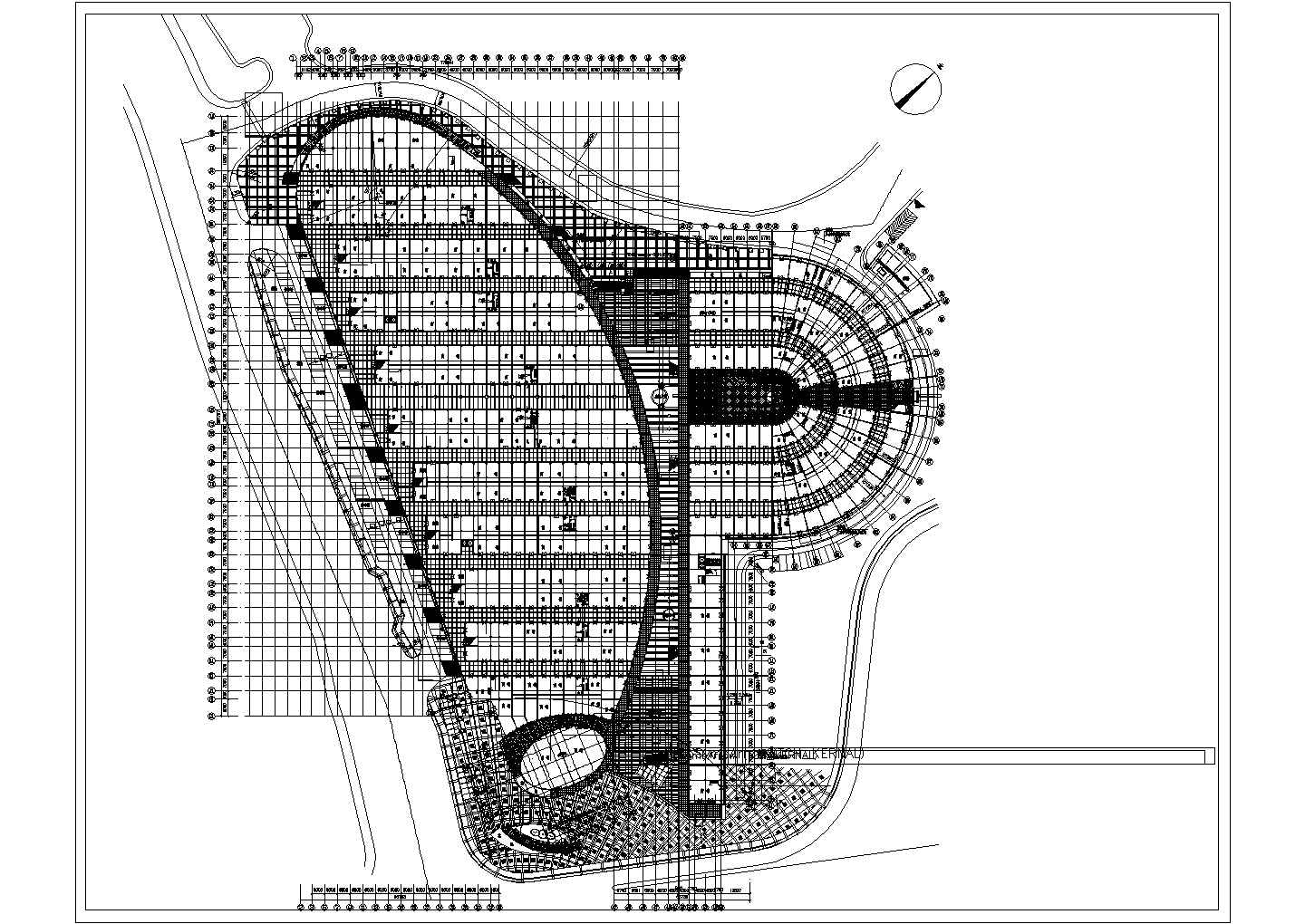 某地区首层商铺建筑方案设计施工CAD图纸