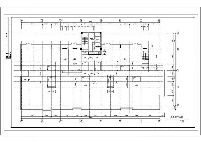板式小高层建筑平立剖面CAD布置图_图1