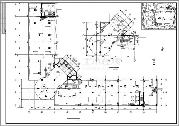 某地区四星级宾馆建筑方案设计施工CAD图纸-图一