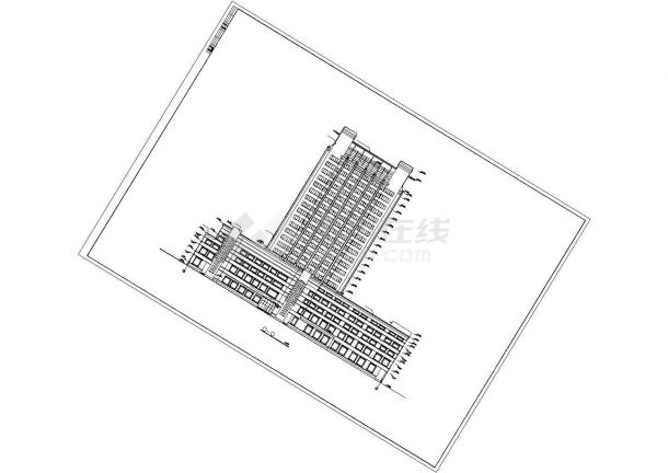 某地区商业大厦建筑全套方案设计施工CAD图纸-图二