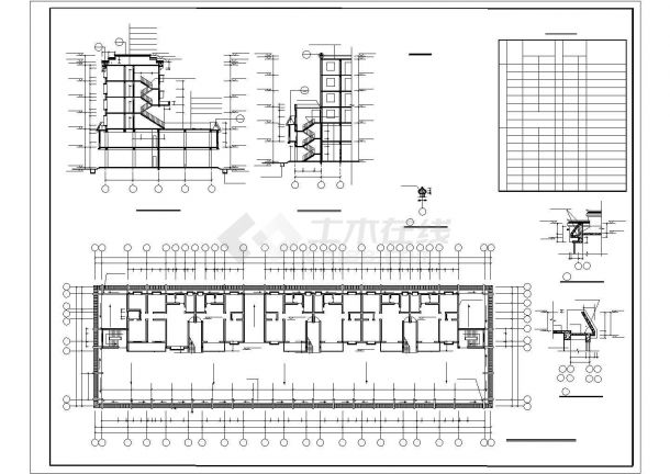 某地区商业圈商住楼建筑方案全套设计施工CAD图纸-图一