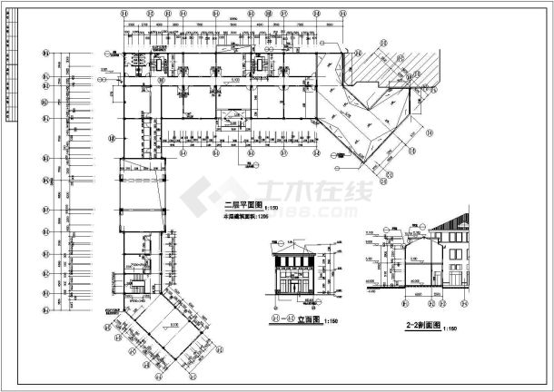 某地区江边豪华会所建筑方案全套设计施工CAD图纸-图二