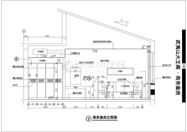 某地区大王阁商务套房建筑方案全套设计施工CAD图纸-图二