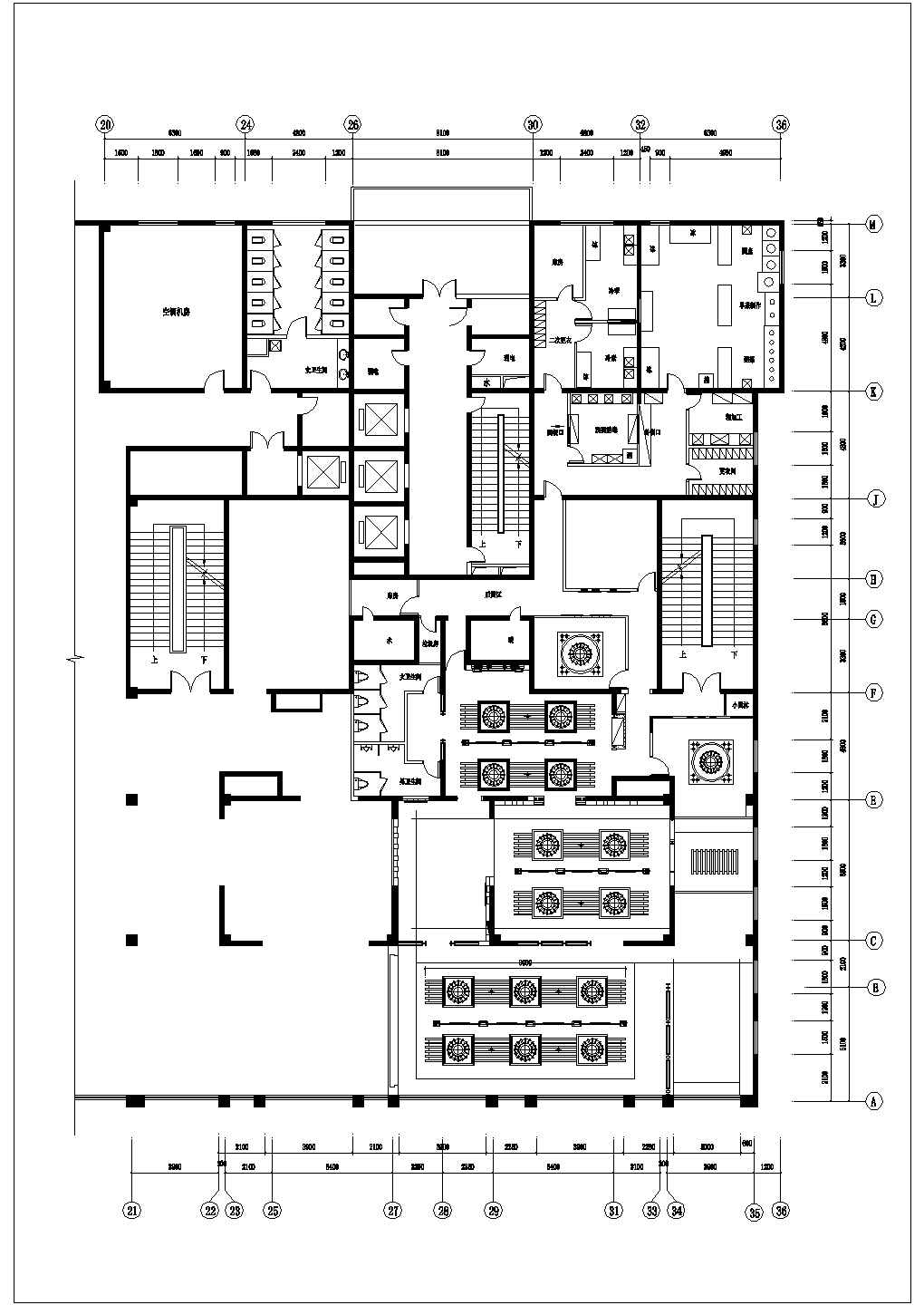某地区星级高档餐厅建筑方案全套设计施工CAD图纸