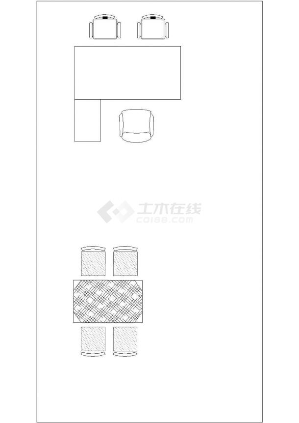家具桌子平面图，适合自家家具设计-图二