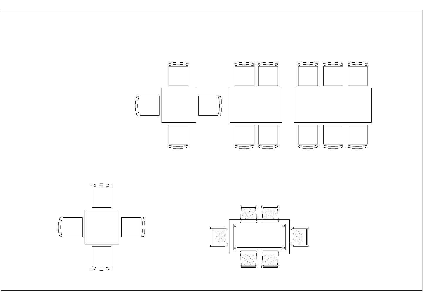 家具桌子平面图，适合自家家具设计