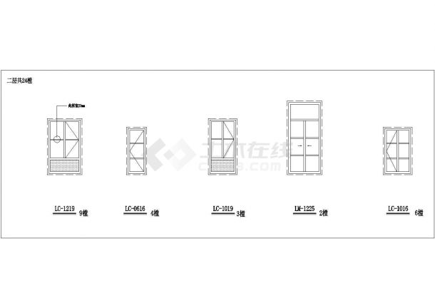 某多层别墅建筑、结构设计CAD施工图-图二