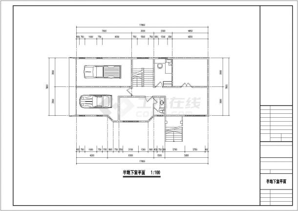 高级大别墅建筑规划CAD平面图-图一