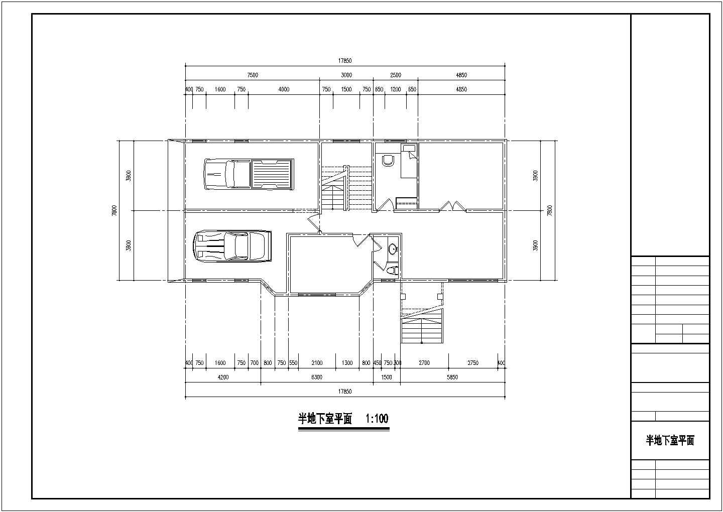 高级大别墅建筑规划CAD平面图
