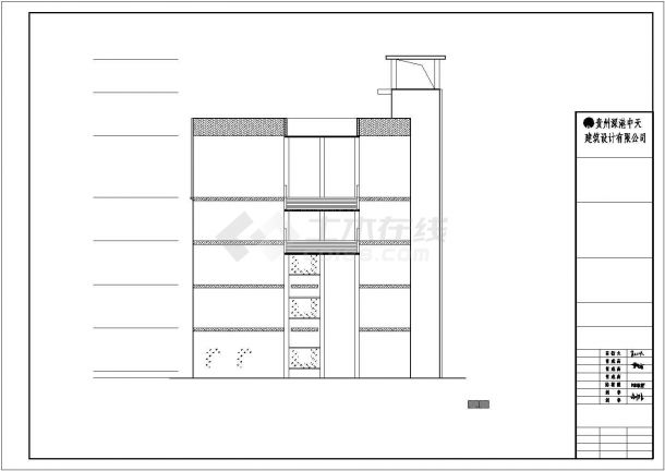 杭州某实验中学4300平米5层框架教学楼全套CAD建筑设计图纸-图二