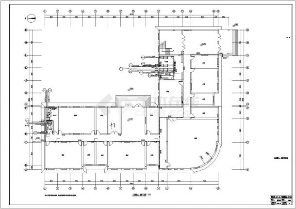 兰州大学8层框架行政部办公楼全套给排水系统设计CAD图纸-图一