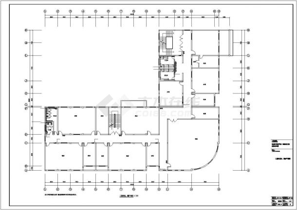 兰州大学8层框架行政部办公楼全套给排水系统设计CAD图纸-图二