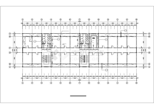 贵阳市某实验中学四层砖混结构宿舍楼建筑设计CAD图纸（含阁楼）-图一