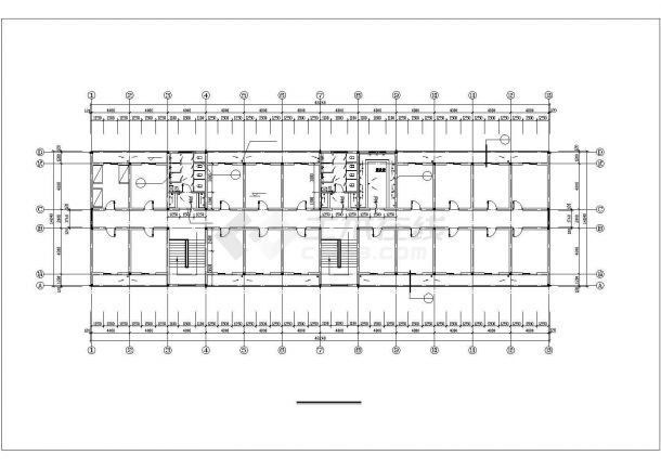 贵阳市某实验中学四层砖混结构宿舍楼建筑设计CAD图纸（含阁楼）-图二