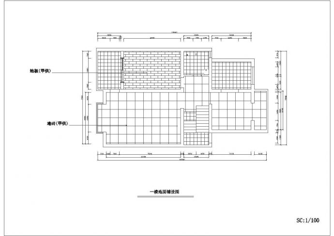 某二层复式住宅平面设计cad施工图_图1