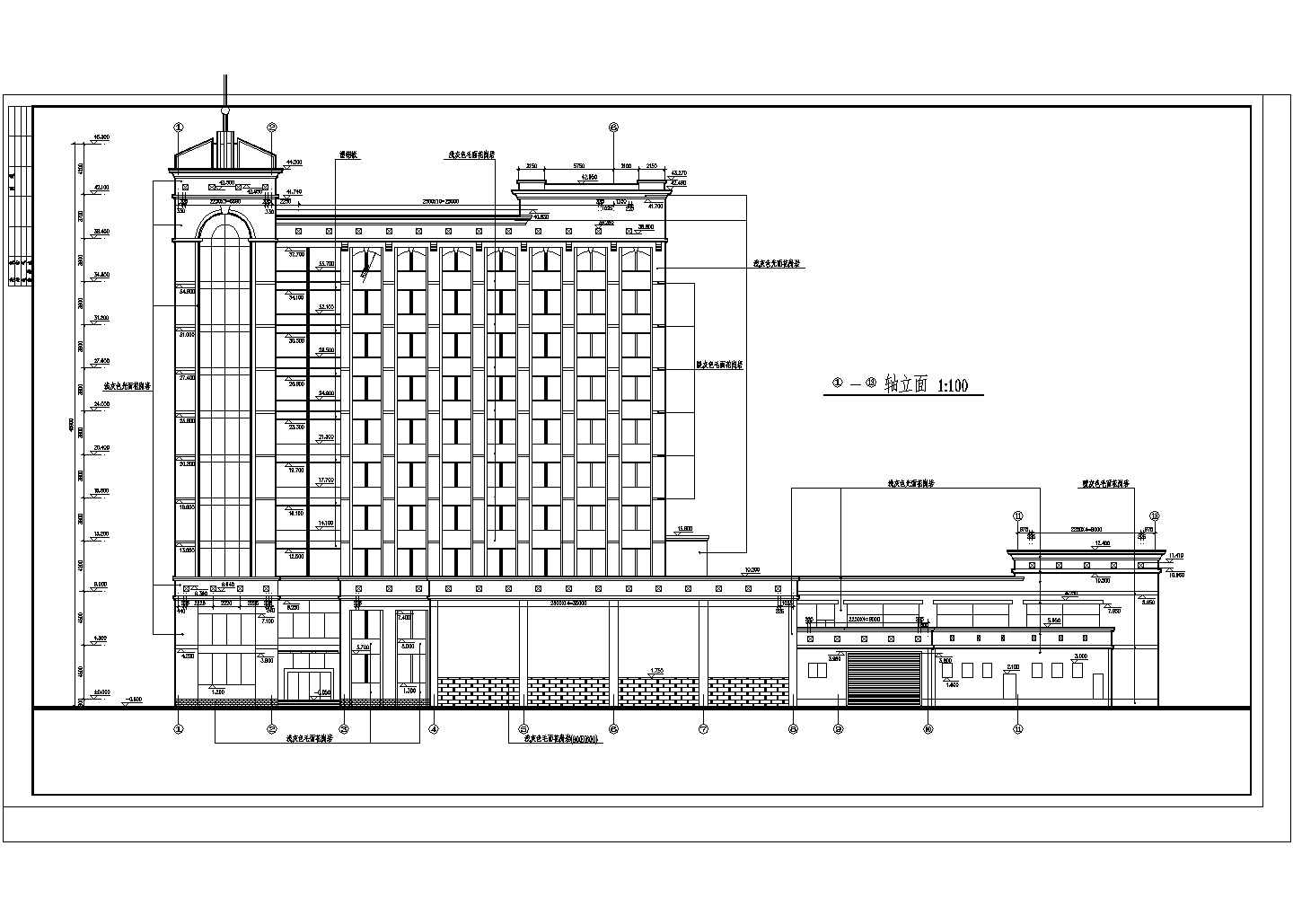 某高层银行办公楼建筑设计施工图