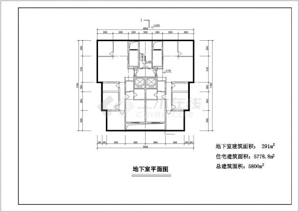 保定市卫城小区17层剪力墙结构公寓住宅建筑设计CAD图纸（含机房层）-图一