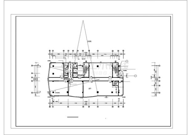 合肥市某商业街1.4万平米13层框架结构商务酒店建筑设计CAD图纸-图一